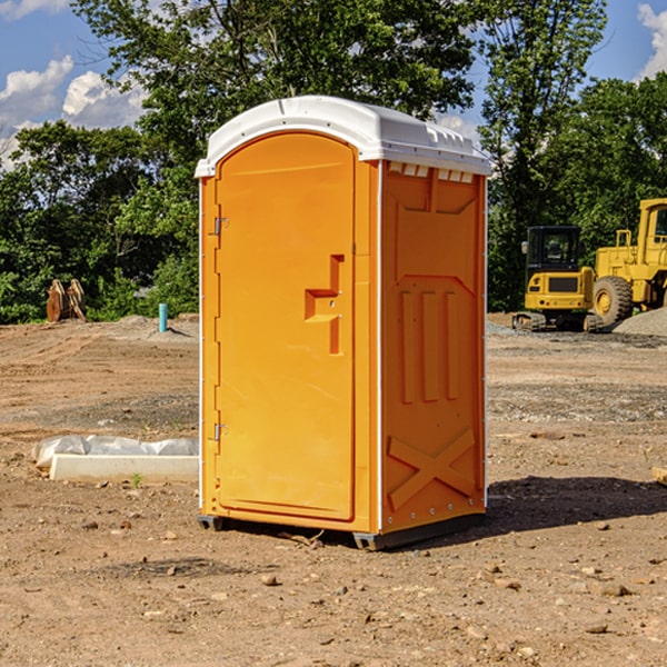 how often are the portable restrooms cleaned and serviced during a rental period in Sadler Texas